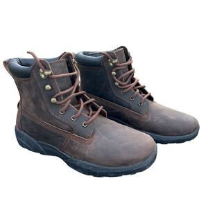 Dr. Comfort 9520 BOSS Brown Leather Boots Diabetic Work Hiking Ankle Men's 12 W